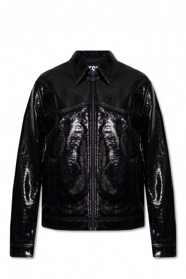 Black 'J - faded denim wrap jacket - SchaferandweinerShops Ghana - Lou' jacket  Diesel